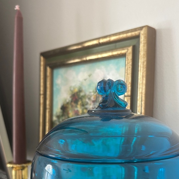 Vintage MCM Viking Glass Candy Jar - Picture 8 of 14